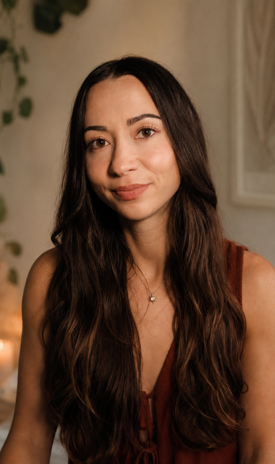 Portrait of the founder of The Rose Rune in warm natural light